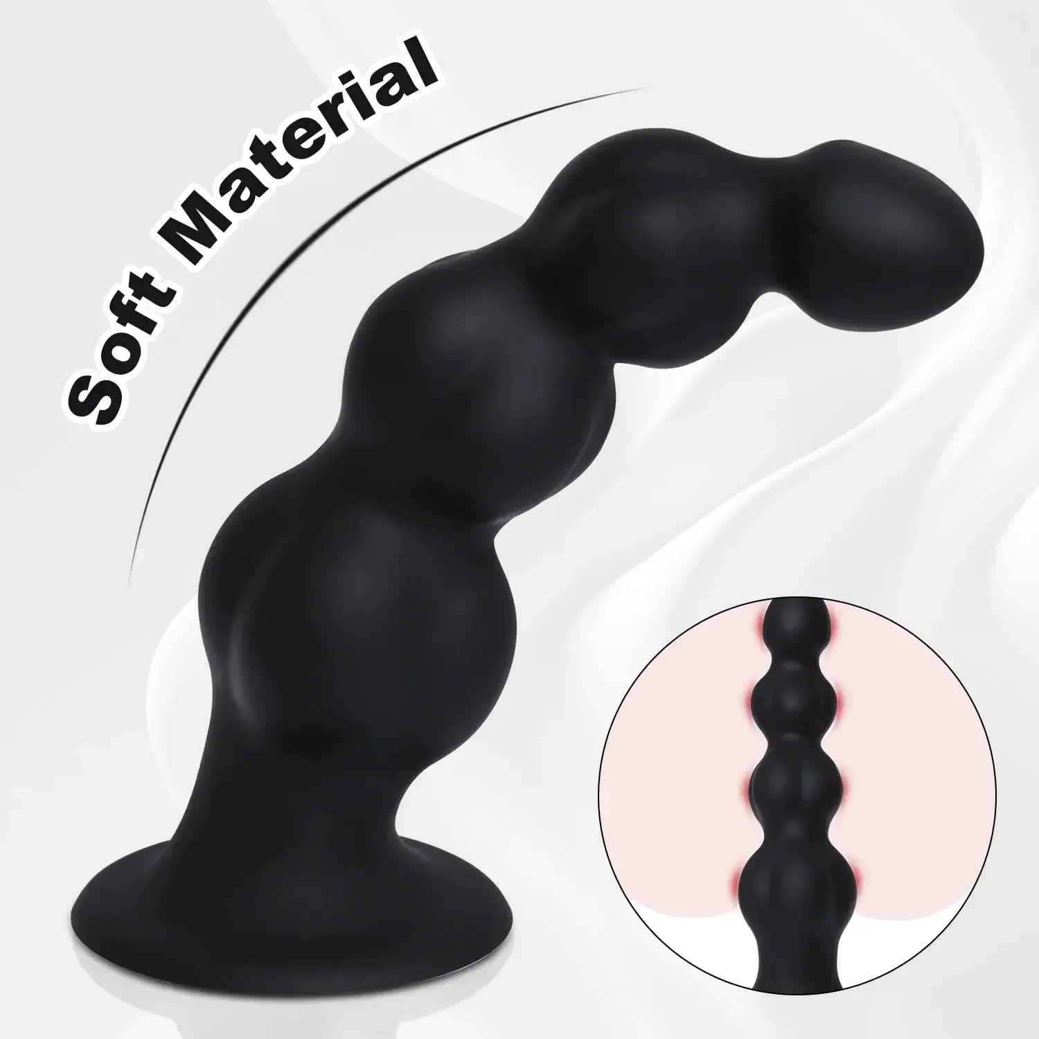 graduated anal plug beads suction cup