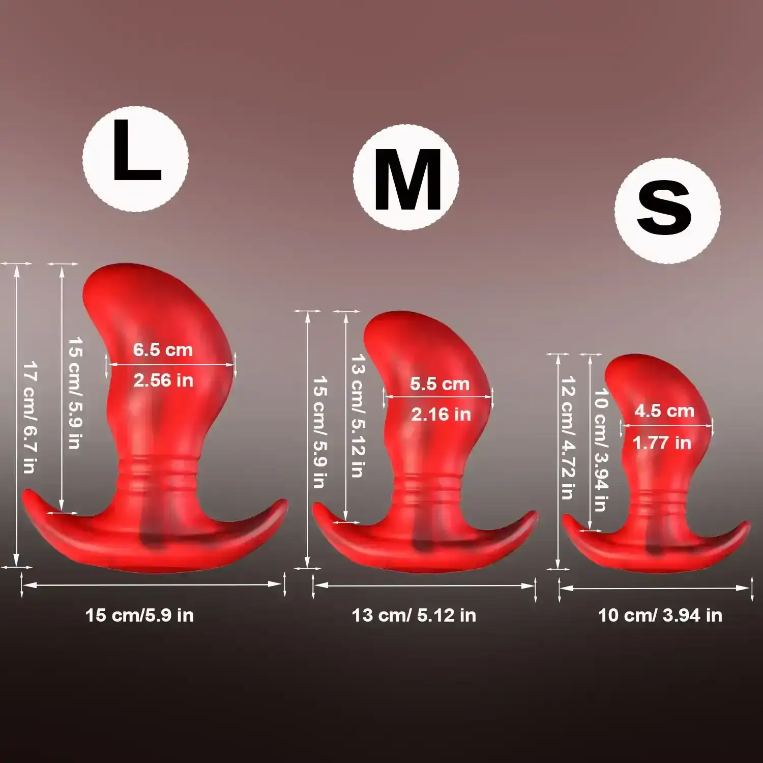 graduated size anal plugs silicone 1