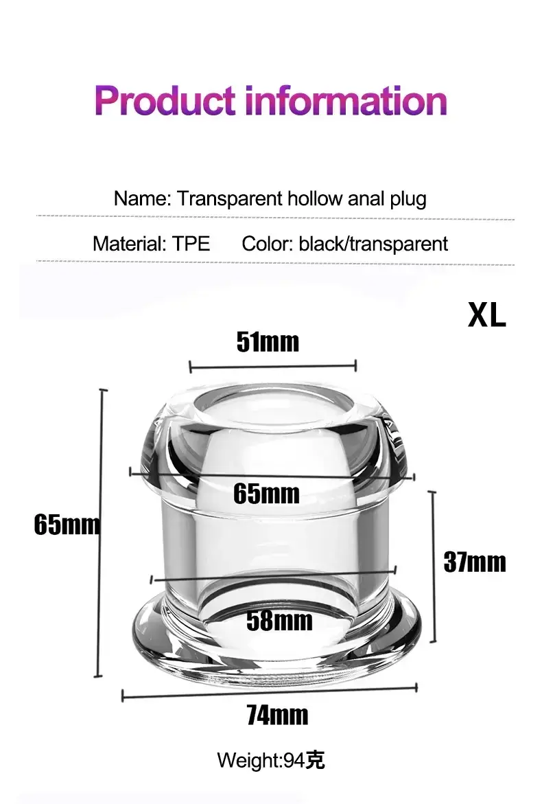 hollow core anal play plug