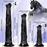 horse shaped anal plug black pvc
