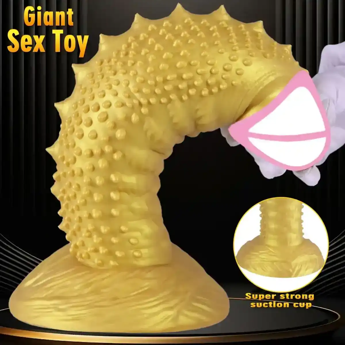 huge silicone butt plug suction