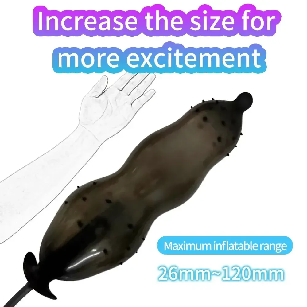 inflatable butt plug prostate column