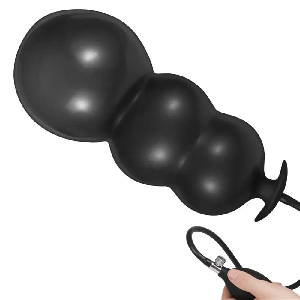 inflatable prostate massager anal plug men