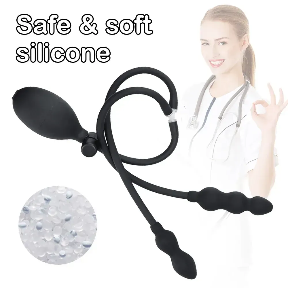 isensualflow net black silicone inflatable anal plug