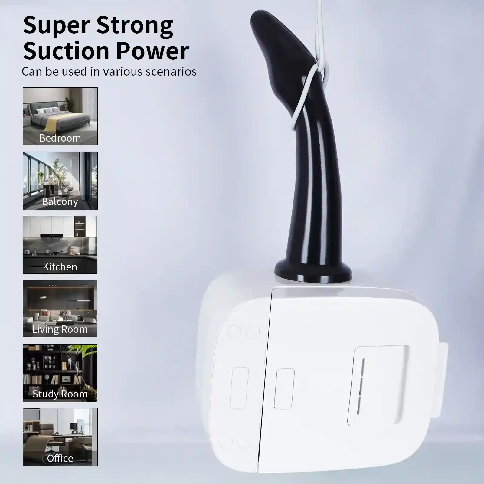 isensualflow net long black pvc anal dildo