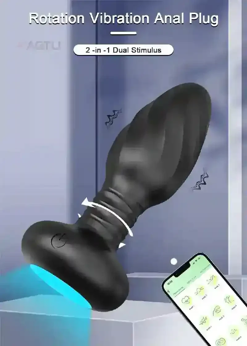 isensualflow net silicone rotating vibrating anal plug