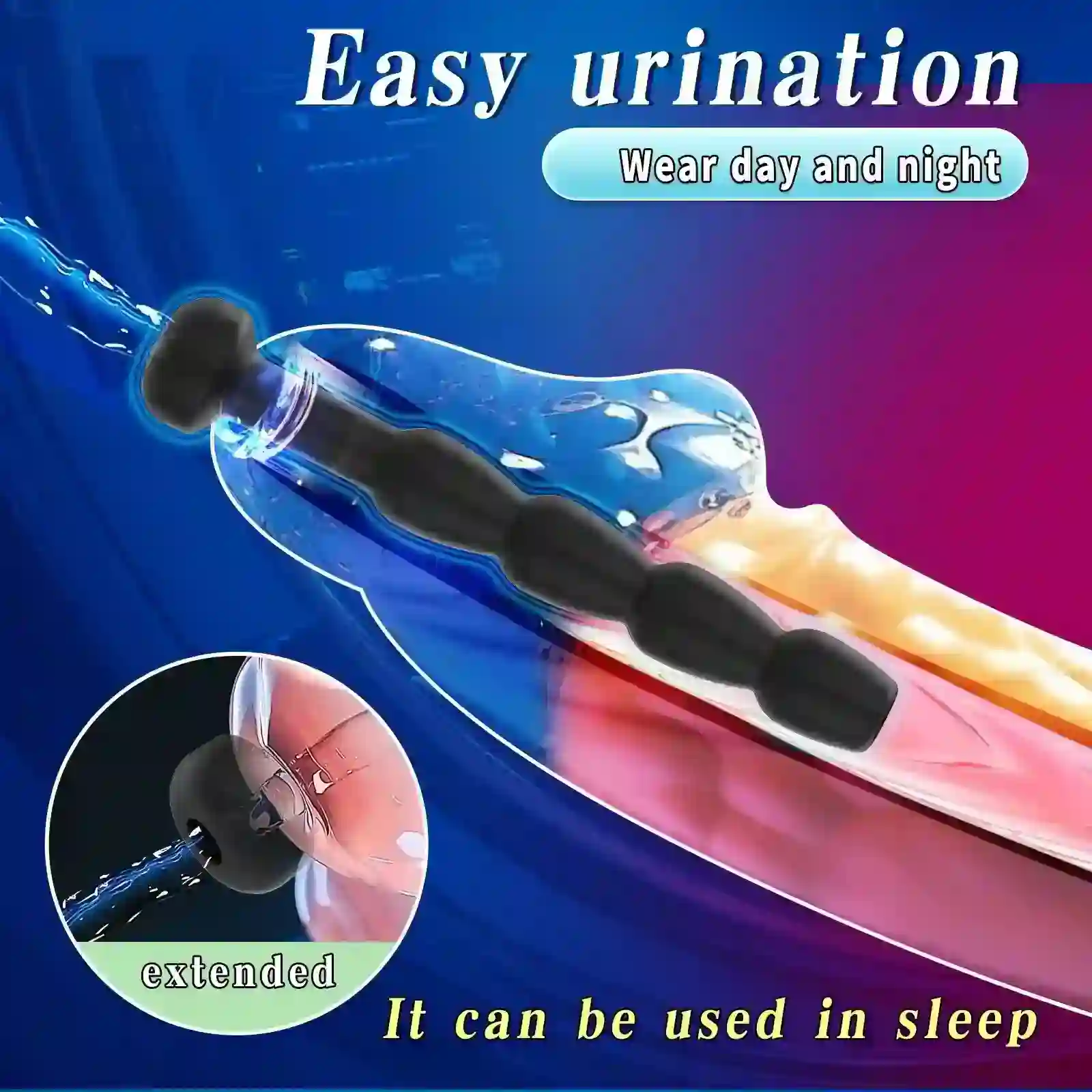 large diameter urethral training plug