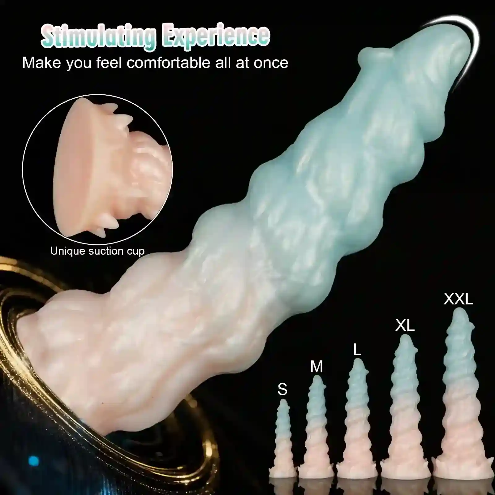 large dragon dildo textured silicone