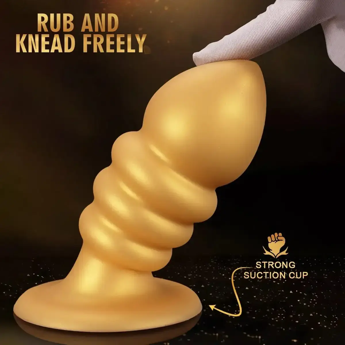 large gold anal plug suction cup
