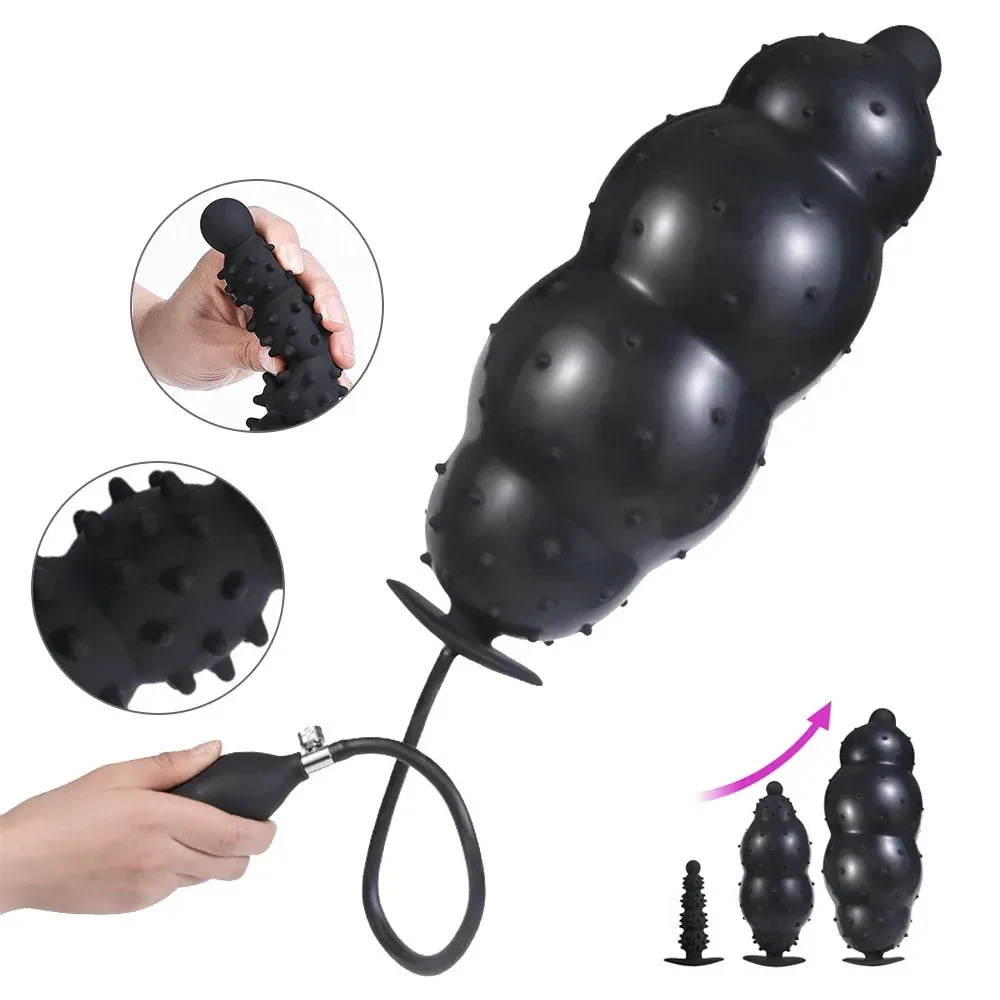 large inflatable silicone butt plug