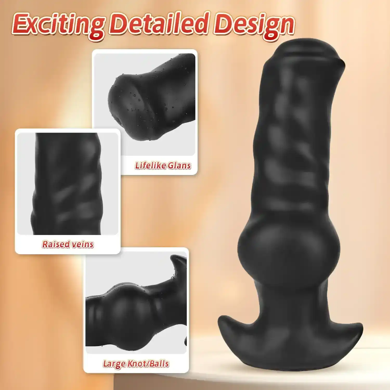 large silicone tail anal plug