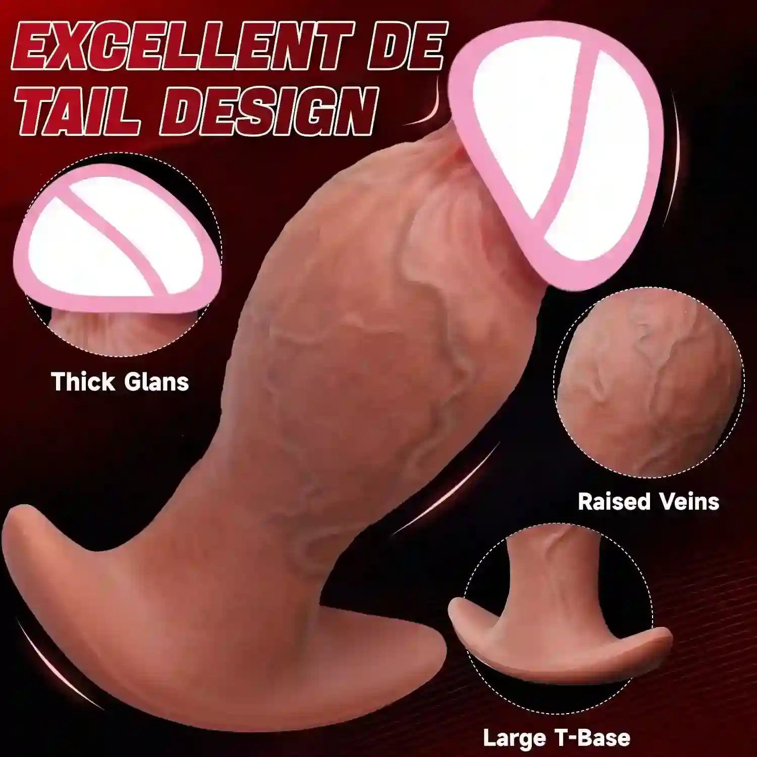 lifelike anal dildo realistic veins