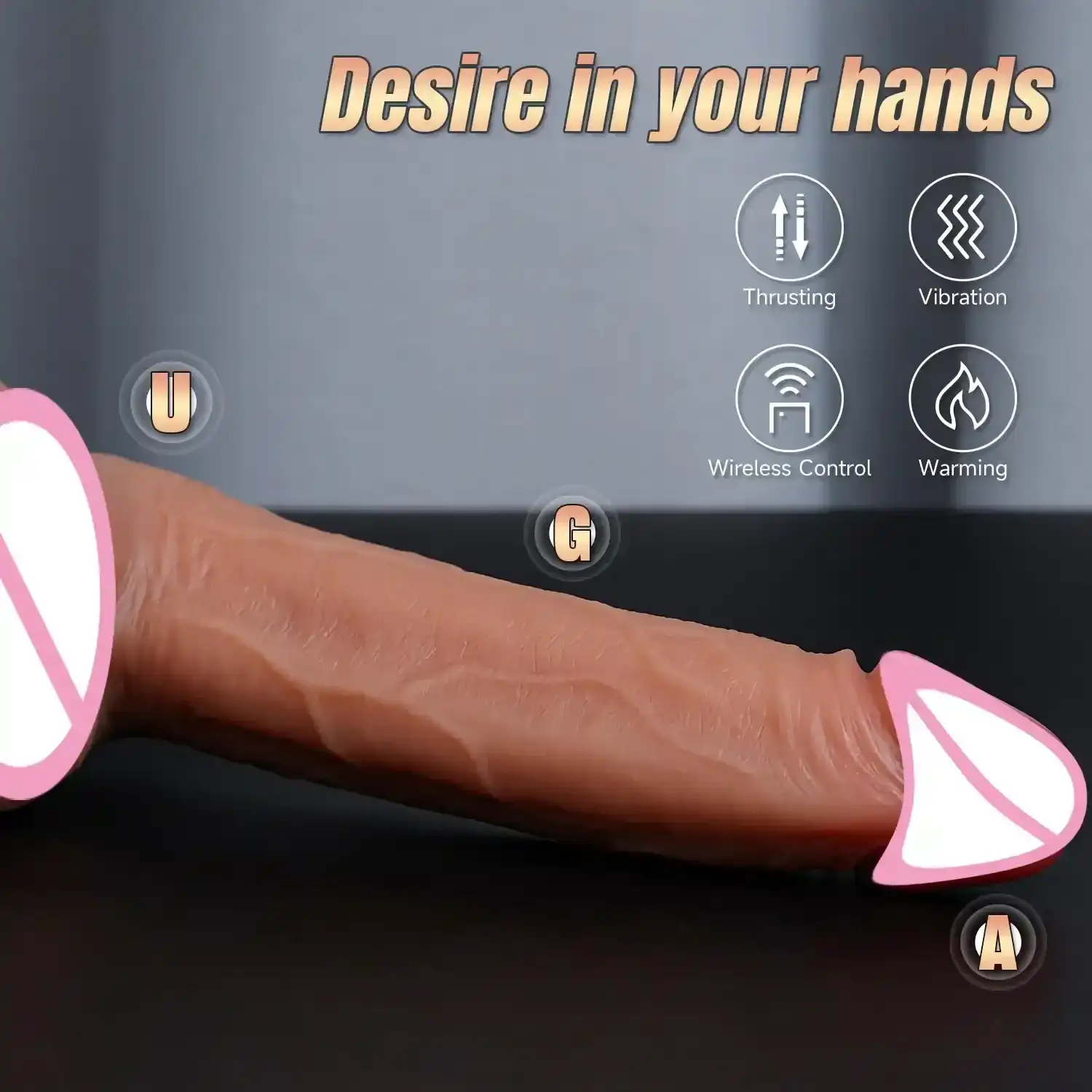 lifelike dildo with thrusting action