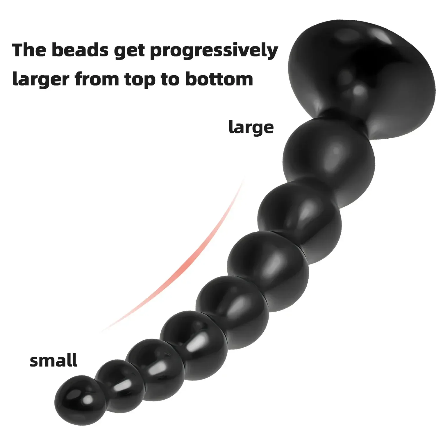 long beaded anal plug pvc