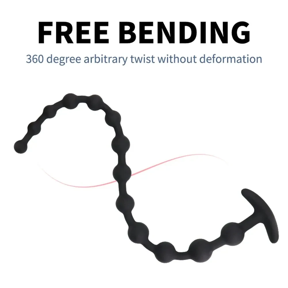 long beaded anal toy for men women