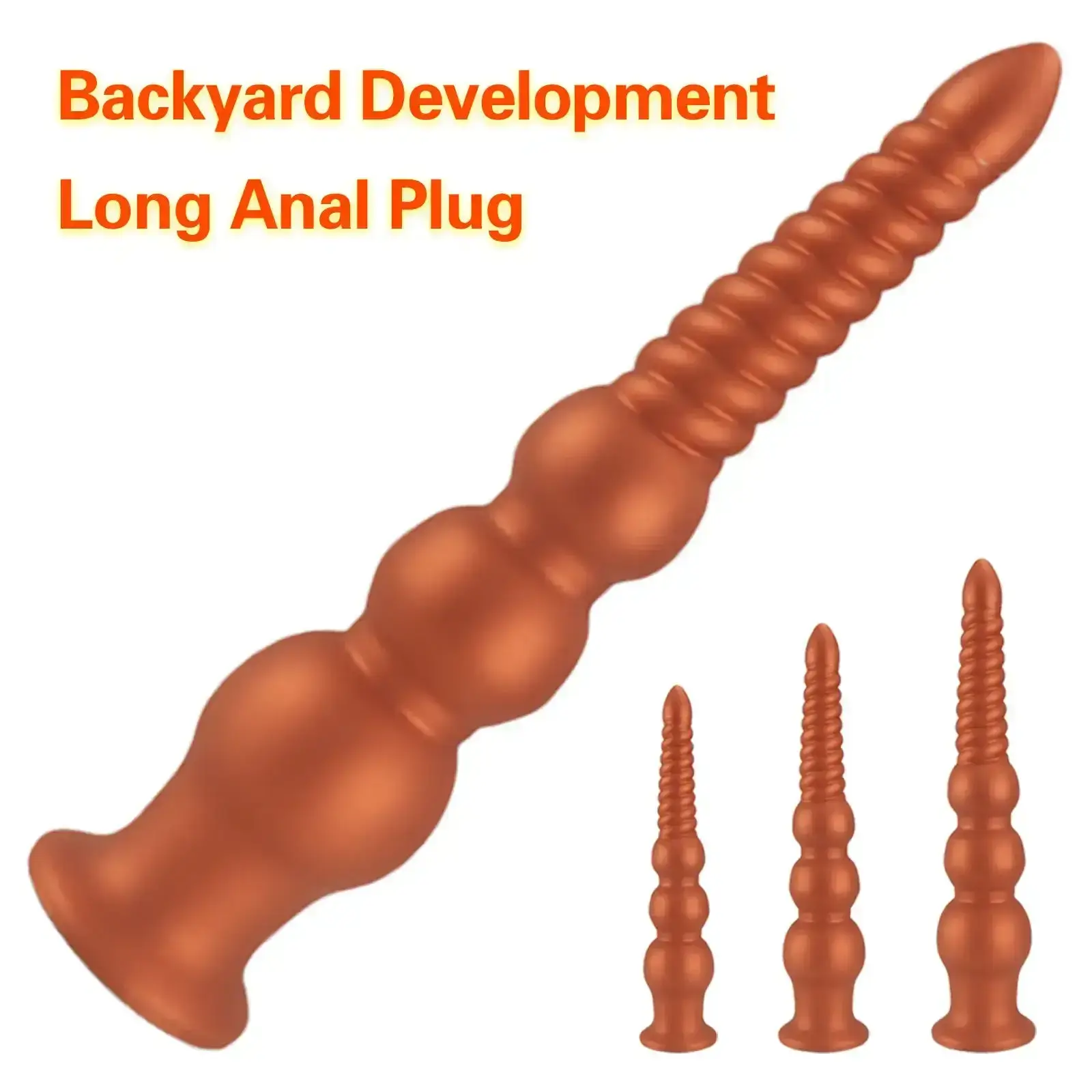 long silicone anal beads plug