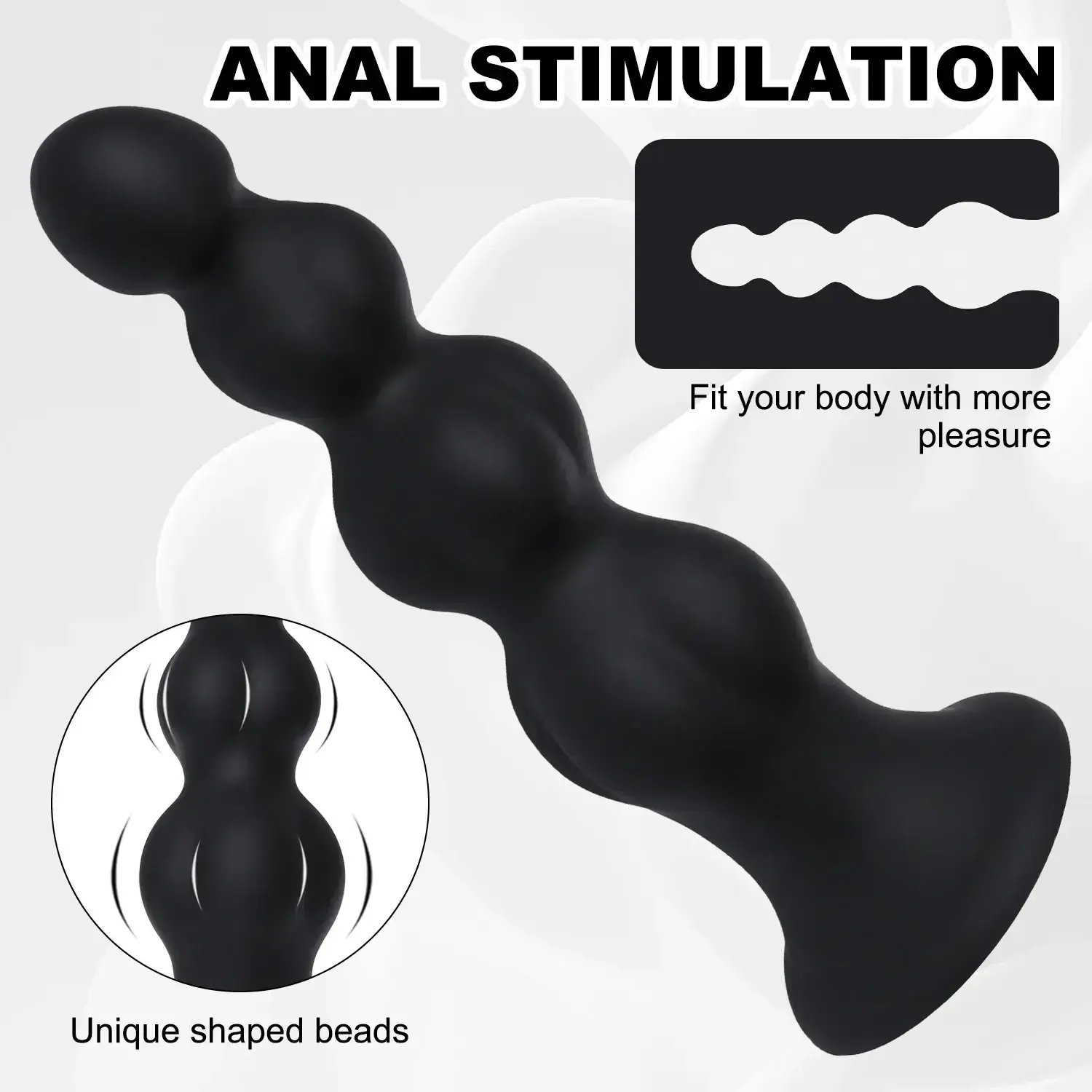 long silicone anal plug beads set