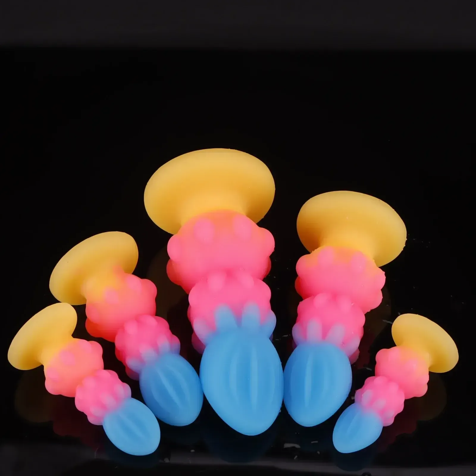 luminous anal training plugs set