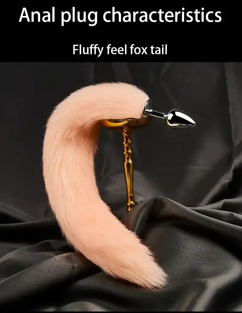 metal butt plug with fluffy tail