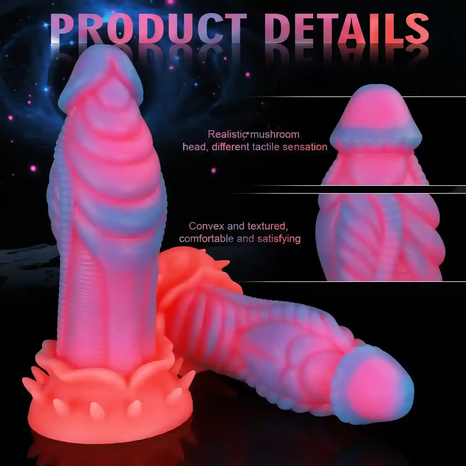 mushroom head silicone anal plug