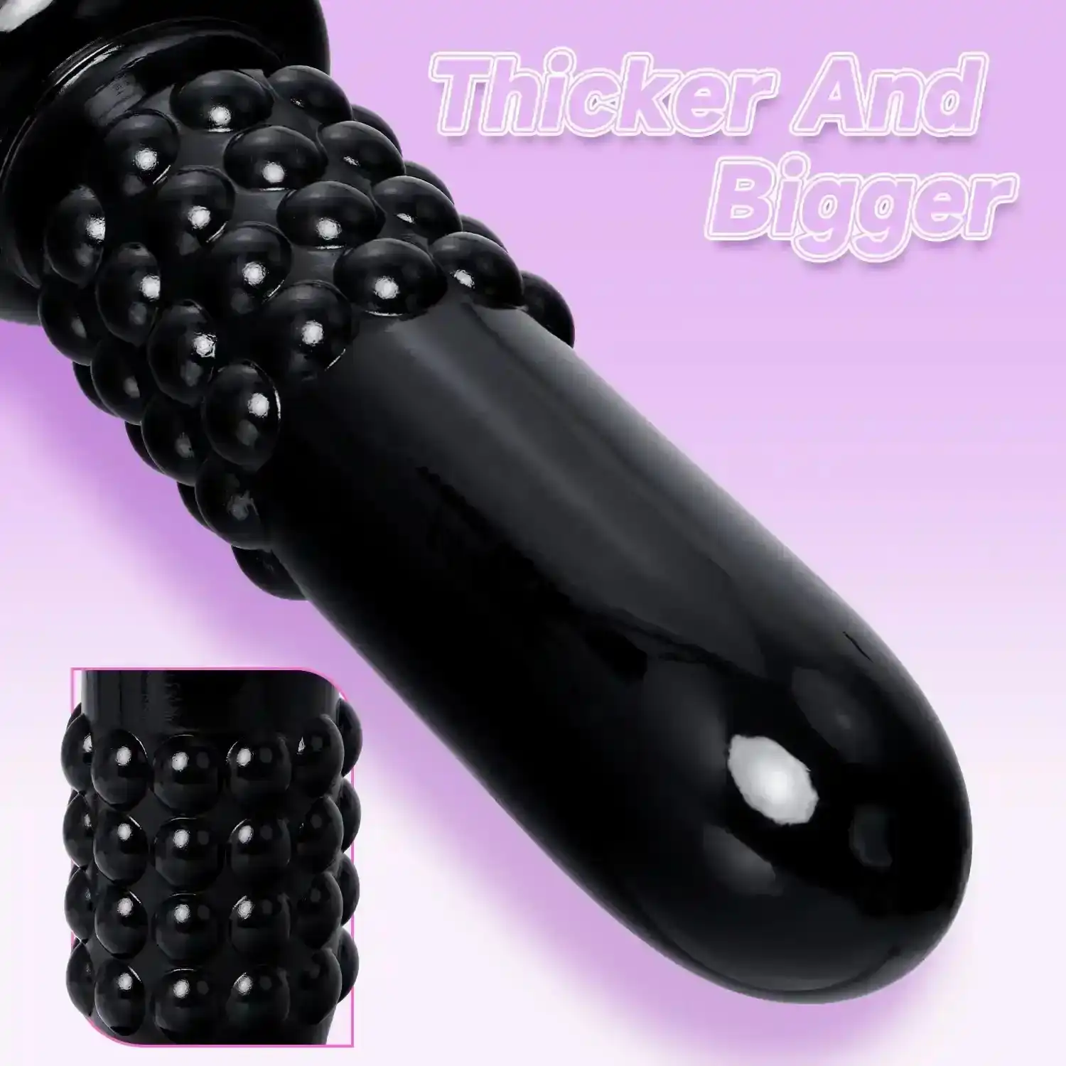 phallic shaped anal plug with suction