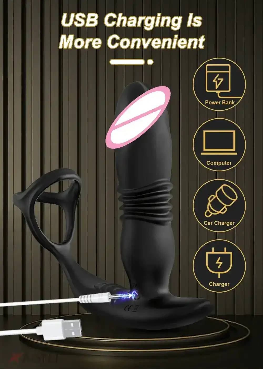 prostate penis perineum massager silicone