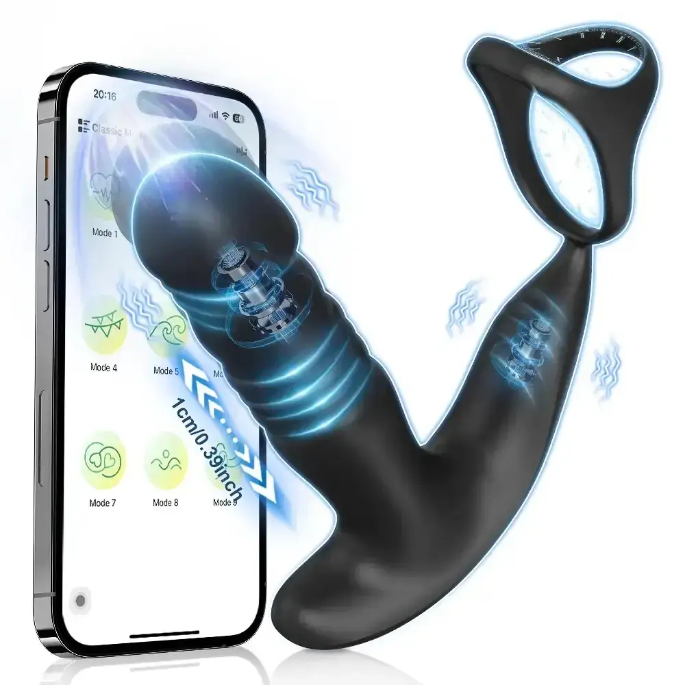 prostate stimulator with telescopic function