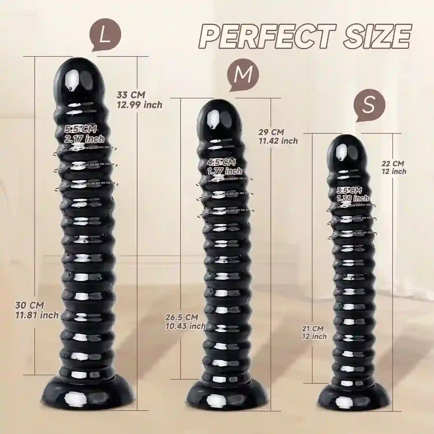 pvc anal plug different sizes