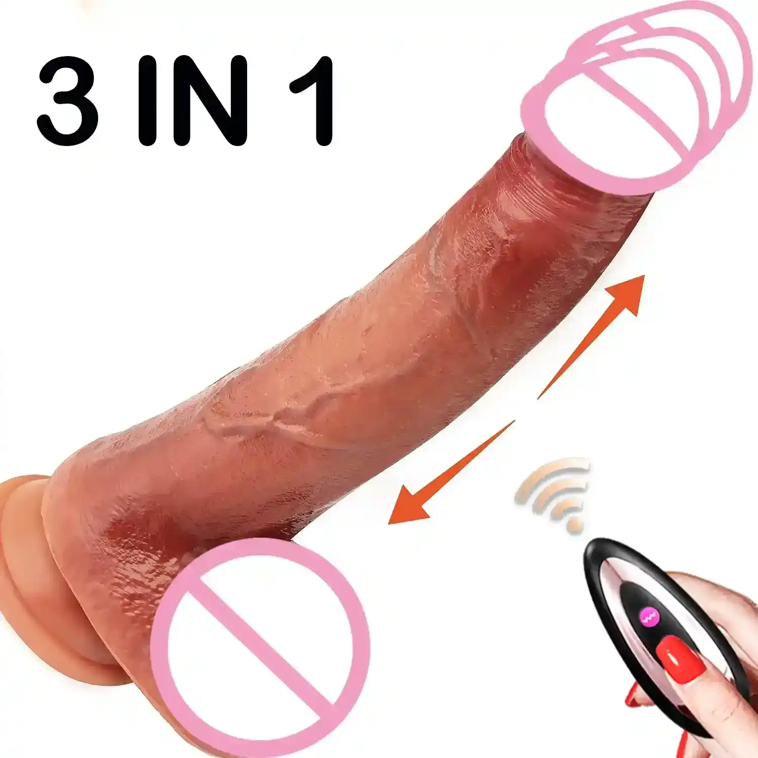 realistic anal dildo with thrusting action