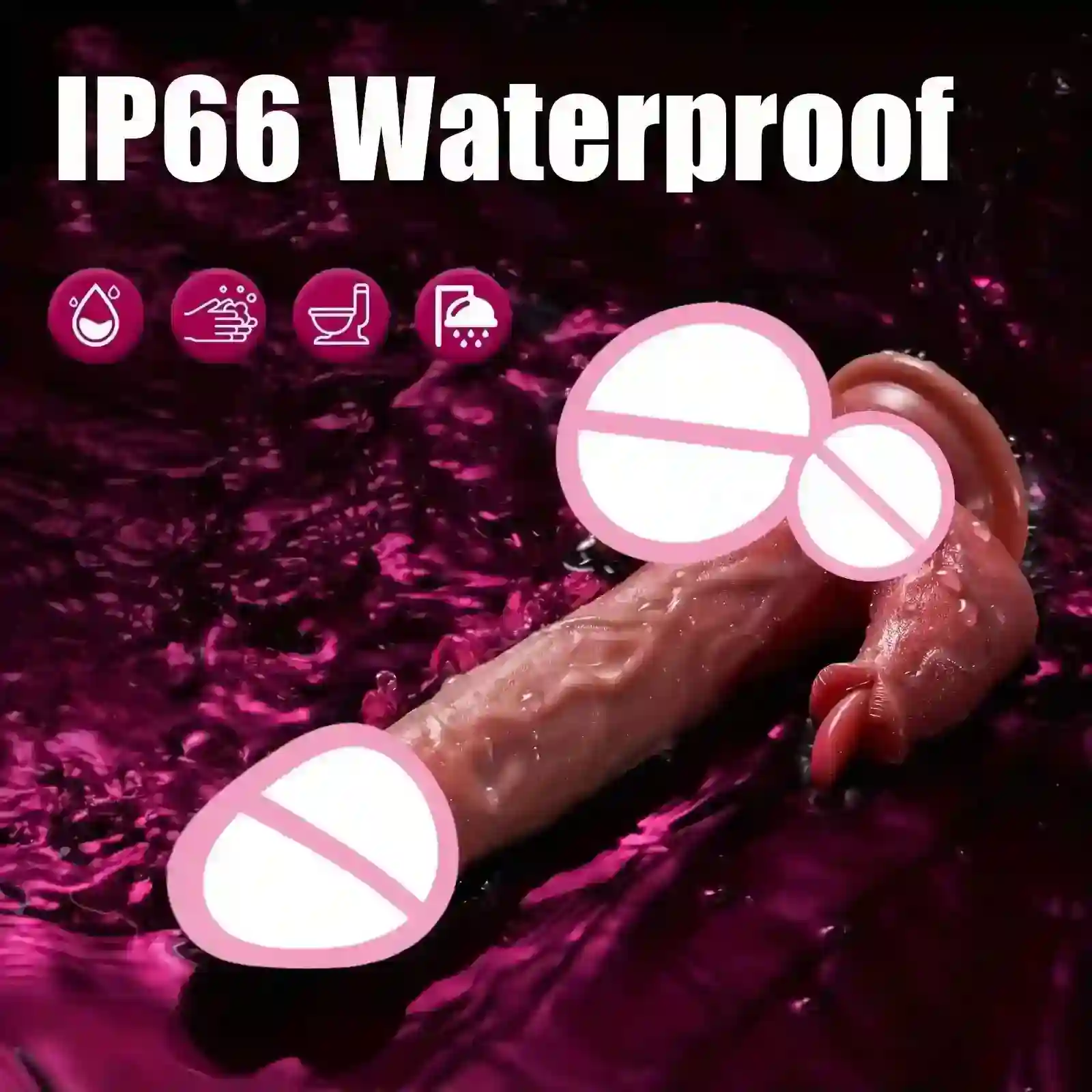 realistic dildo with veins and testicles