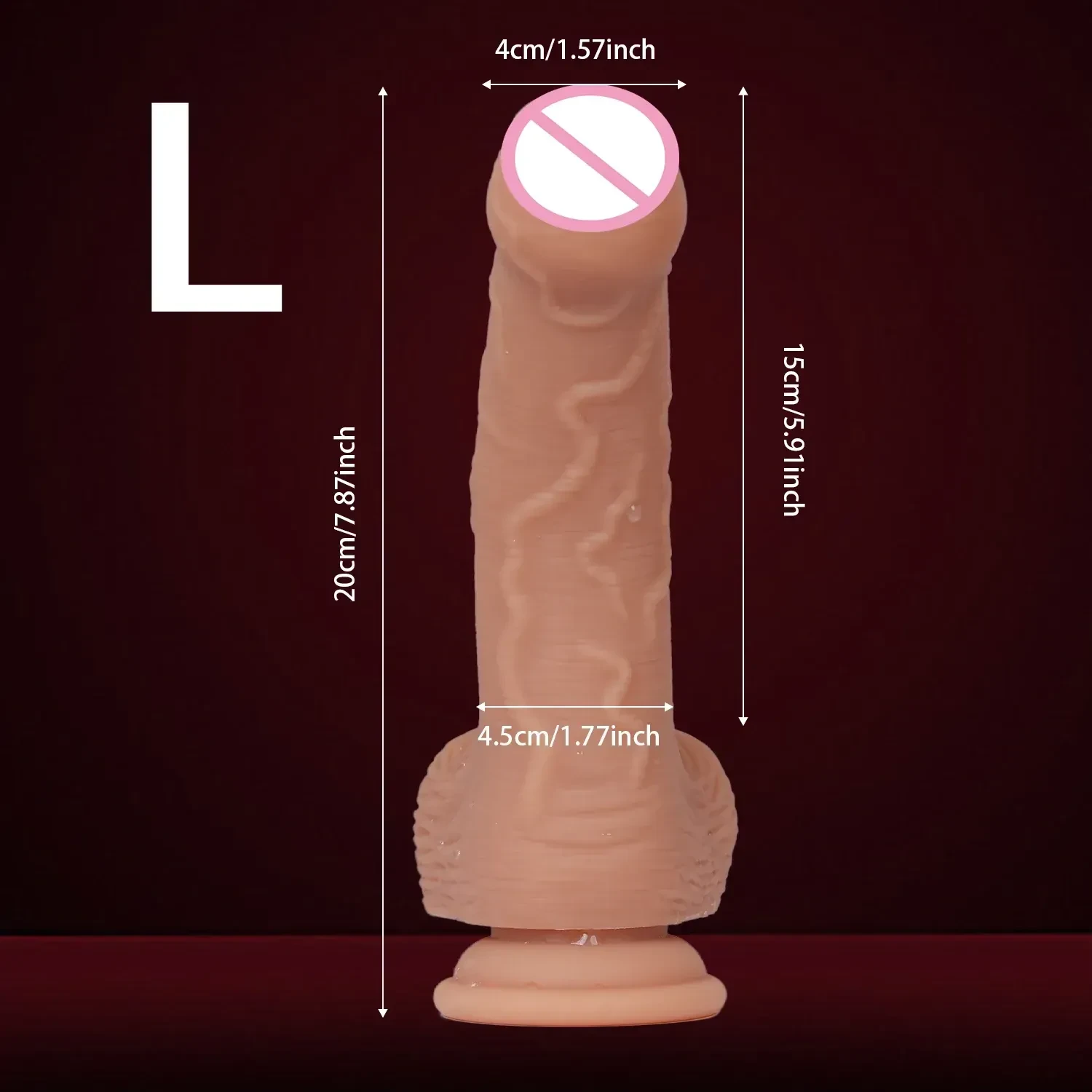 realistic texture dildo anal play