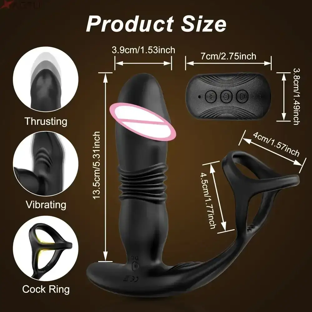 rechargeable prostate massager with remote