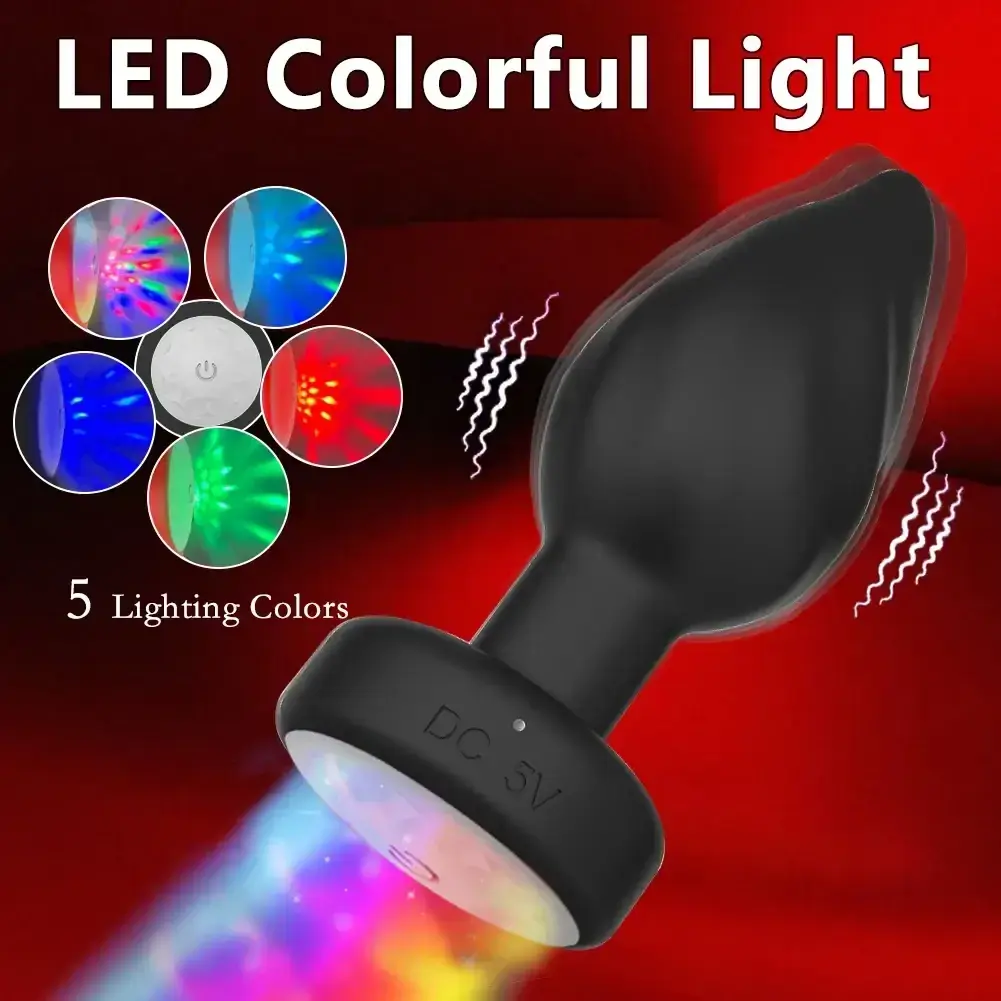 rechargeable silicone butt plug vibrating