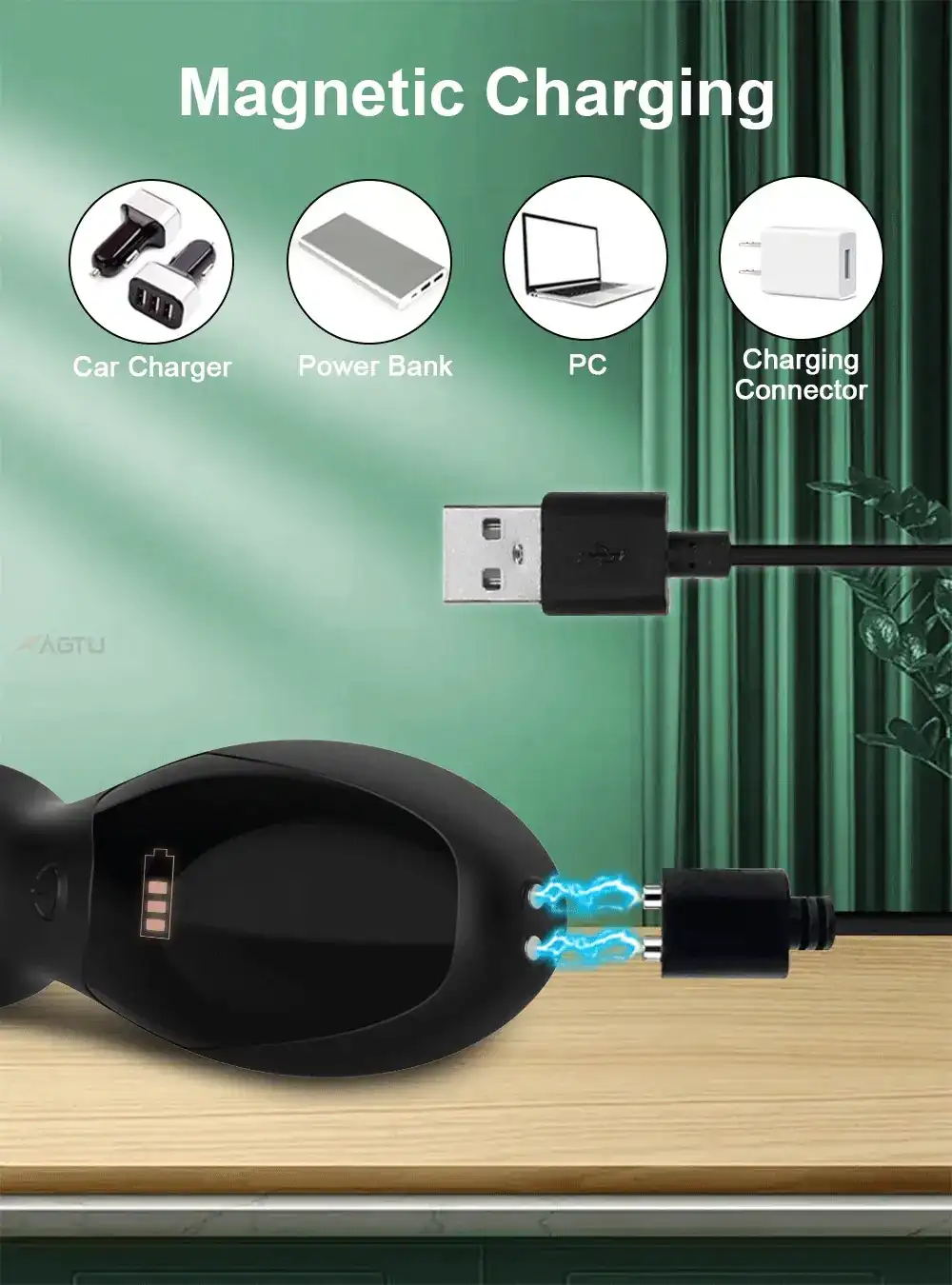 rechargeable vibrating anal beads set