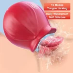 red silicone clitoral stimulation rose