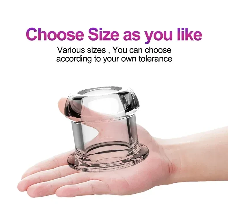 removable stopper anal plug clear