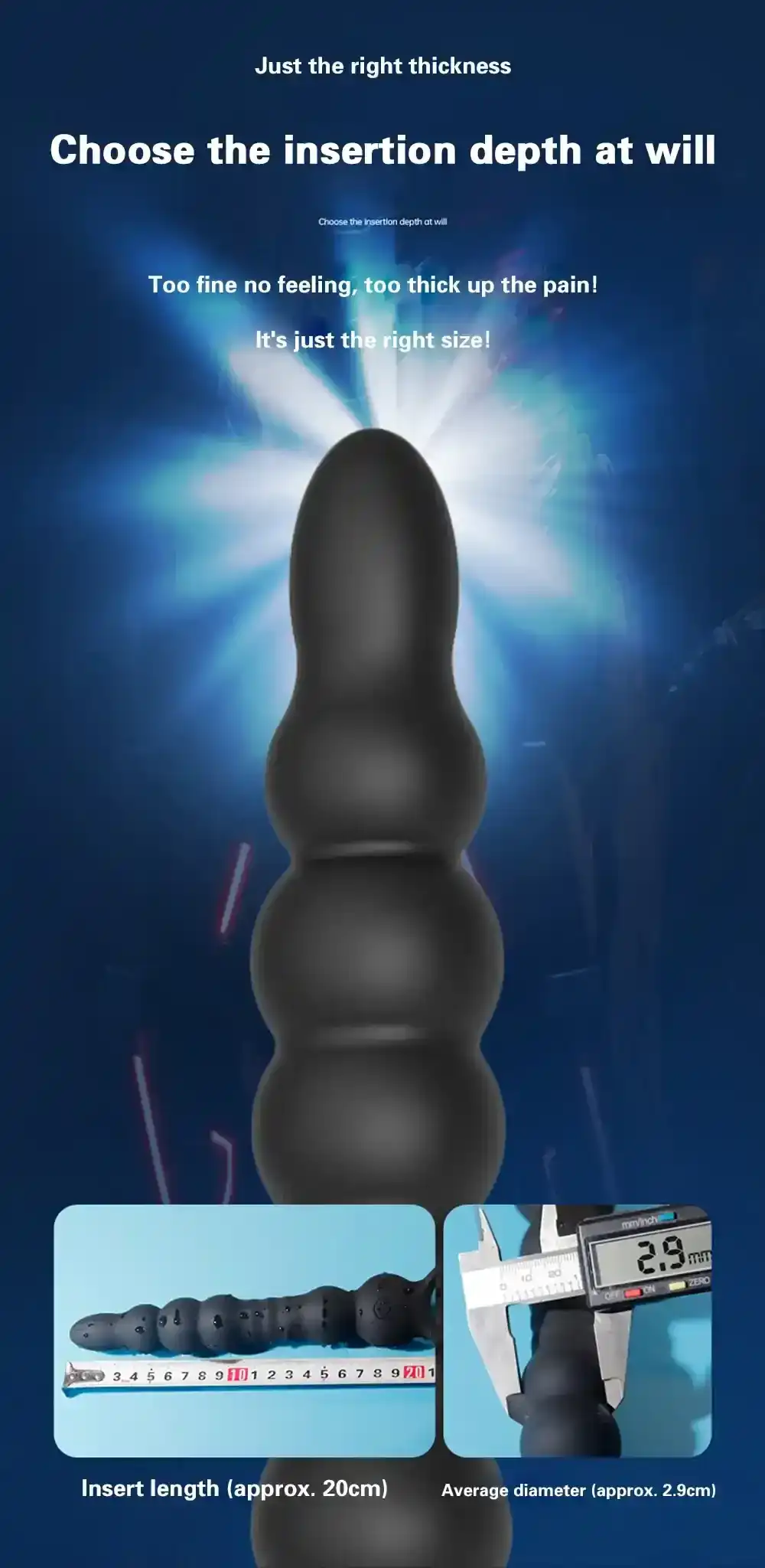 retractable prostate massager beaded plug 1