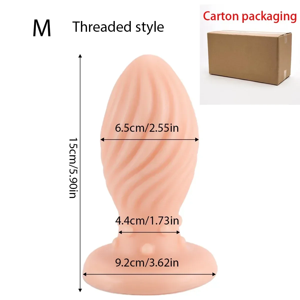 ribbed pvc anal plug set