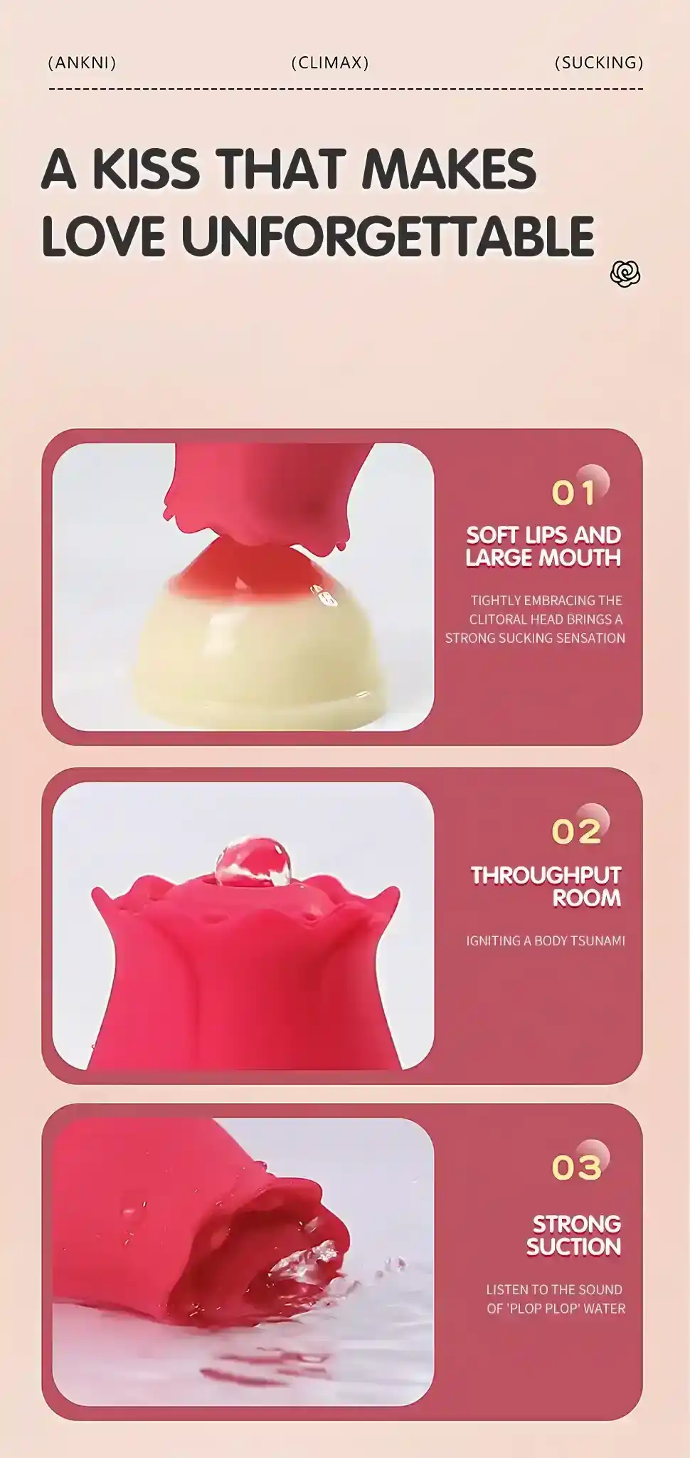 rose shaped clitoral sucking toy