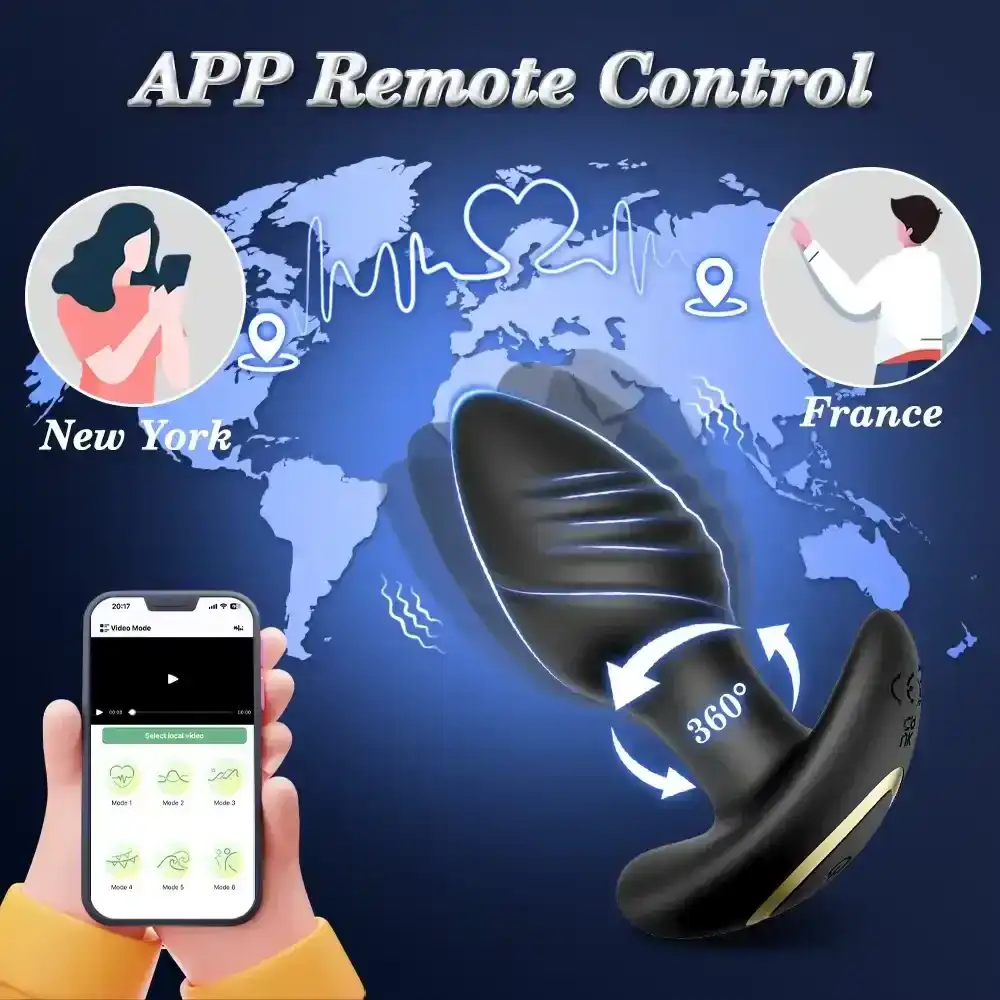 rotating anal plug vibration for men