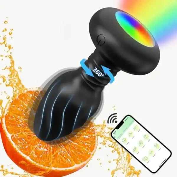 rotating vibrating anal pleasure device