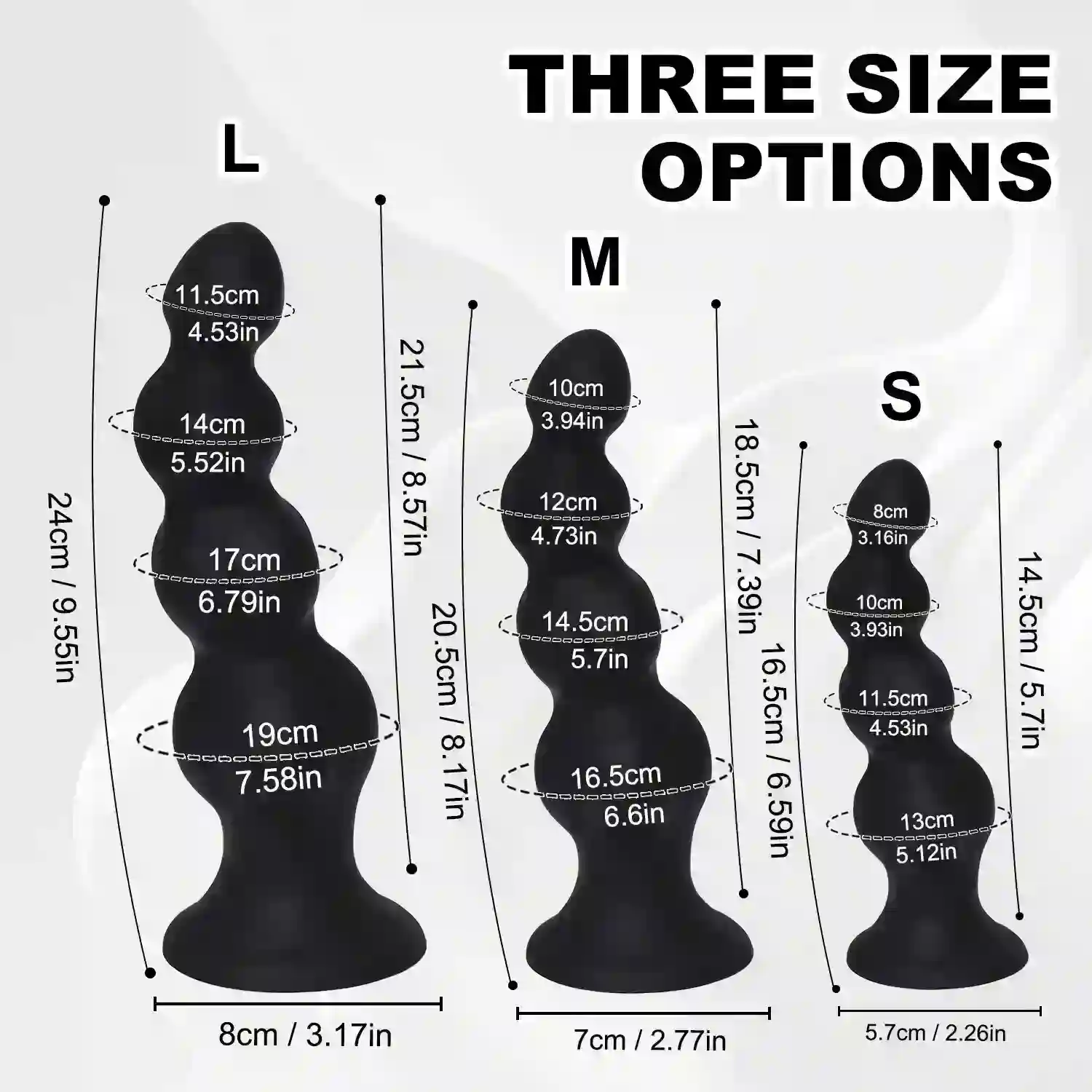 silicone anal beads small medium large