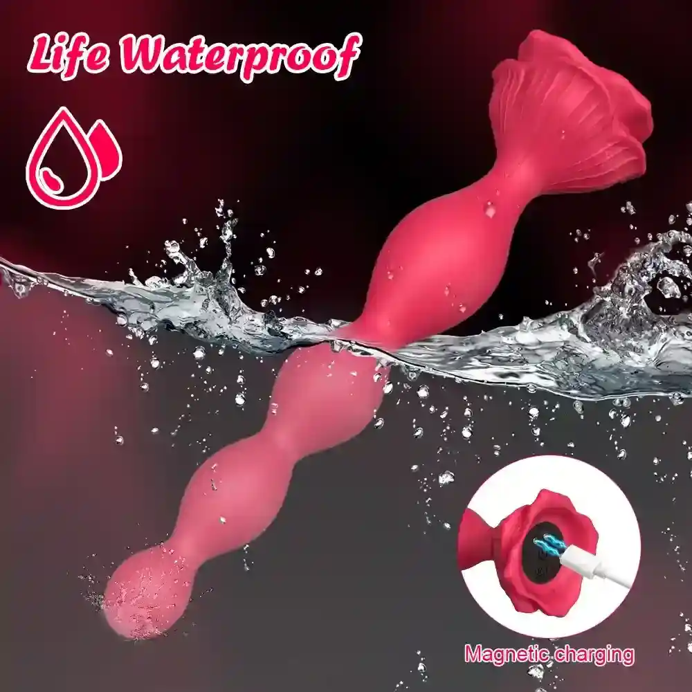 silicone anal beads with bullet vibrator