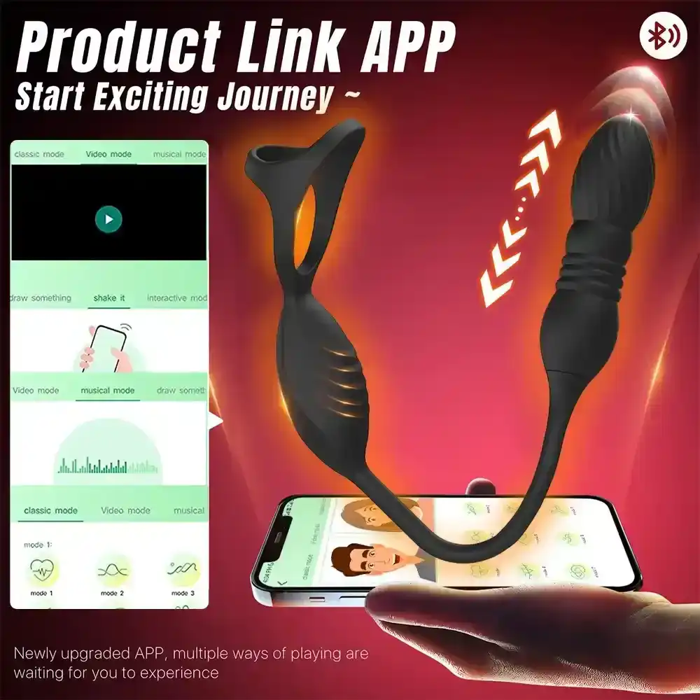 silicone anal massager with remote