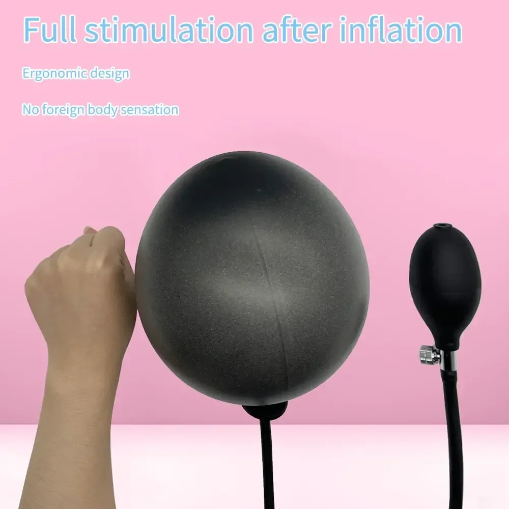 silicone anal plug inflatable airbag