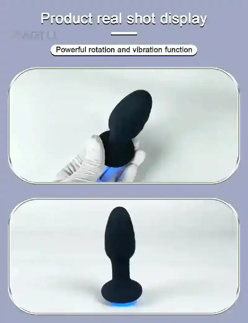silicone anal plug rotating action