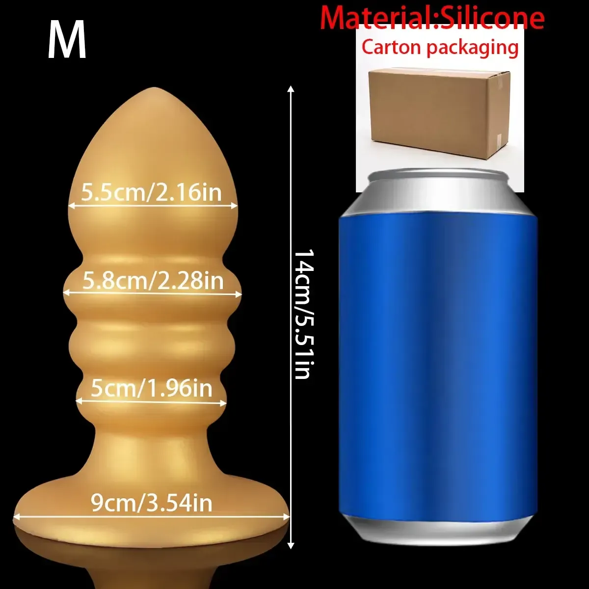 silicone anal plug textured design