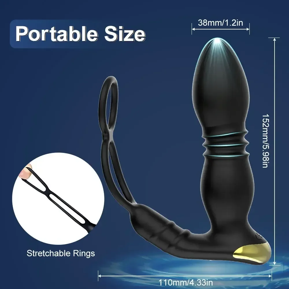 silicone anal plug with remote control