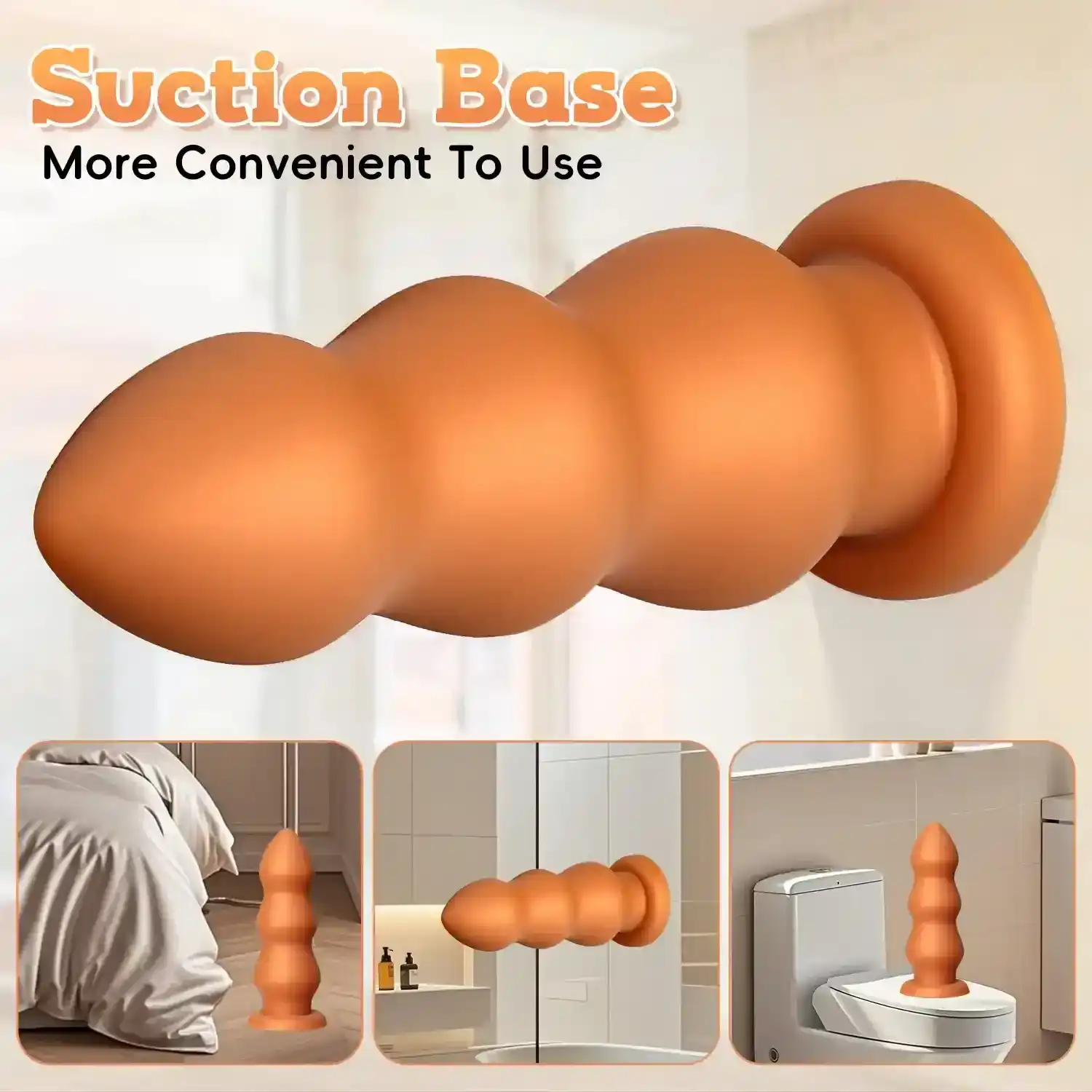 silicone anal plug with suction