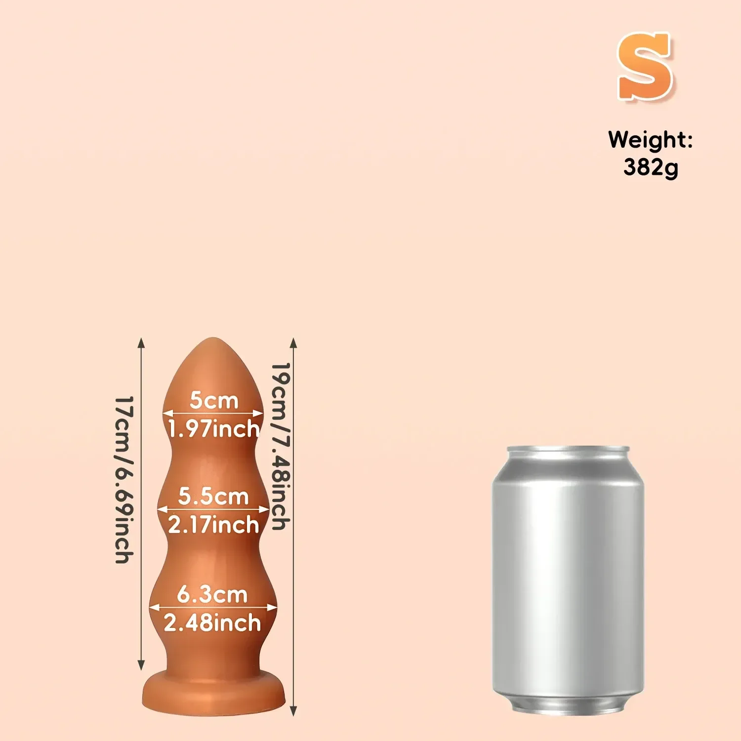 silicone beaded anal plug large size